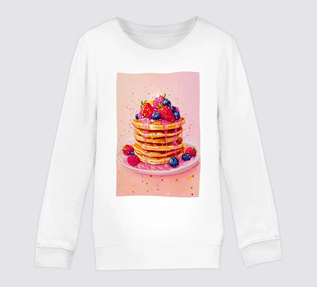 Pancake scintillante alle fragole felpa bambino da Melloi Art Print