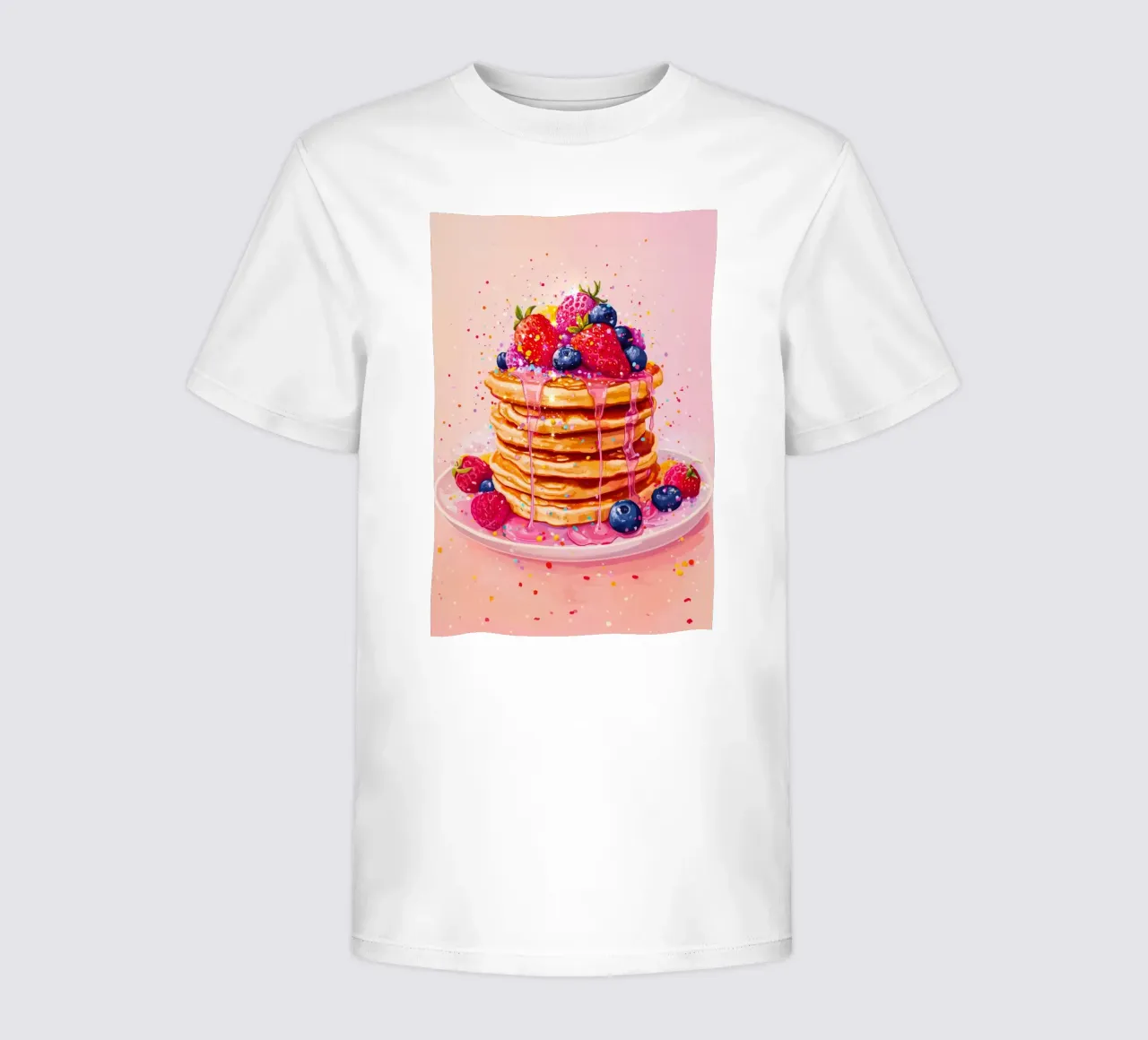 Glitzernde Erdbeerpfannkuchen Kinder T-Shirt von Melloi Art Print