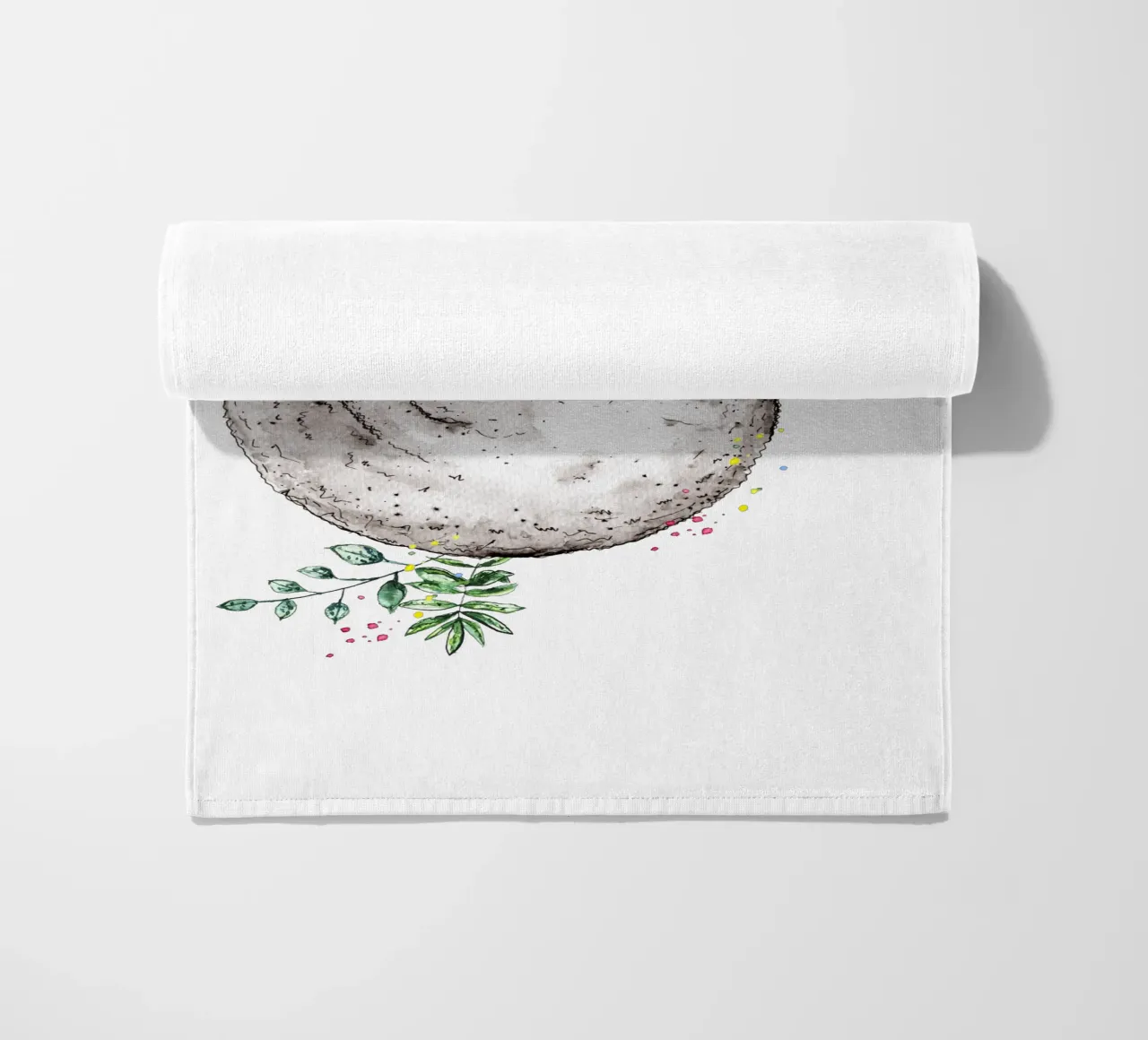sloth just hanging around beach towel by Illustration Raissa Oltmanns