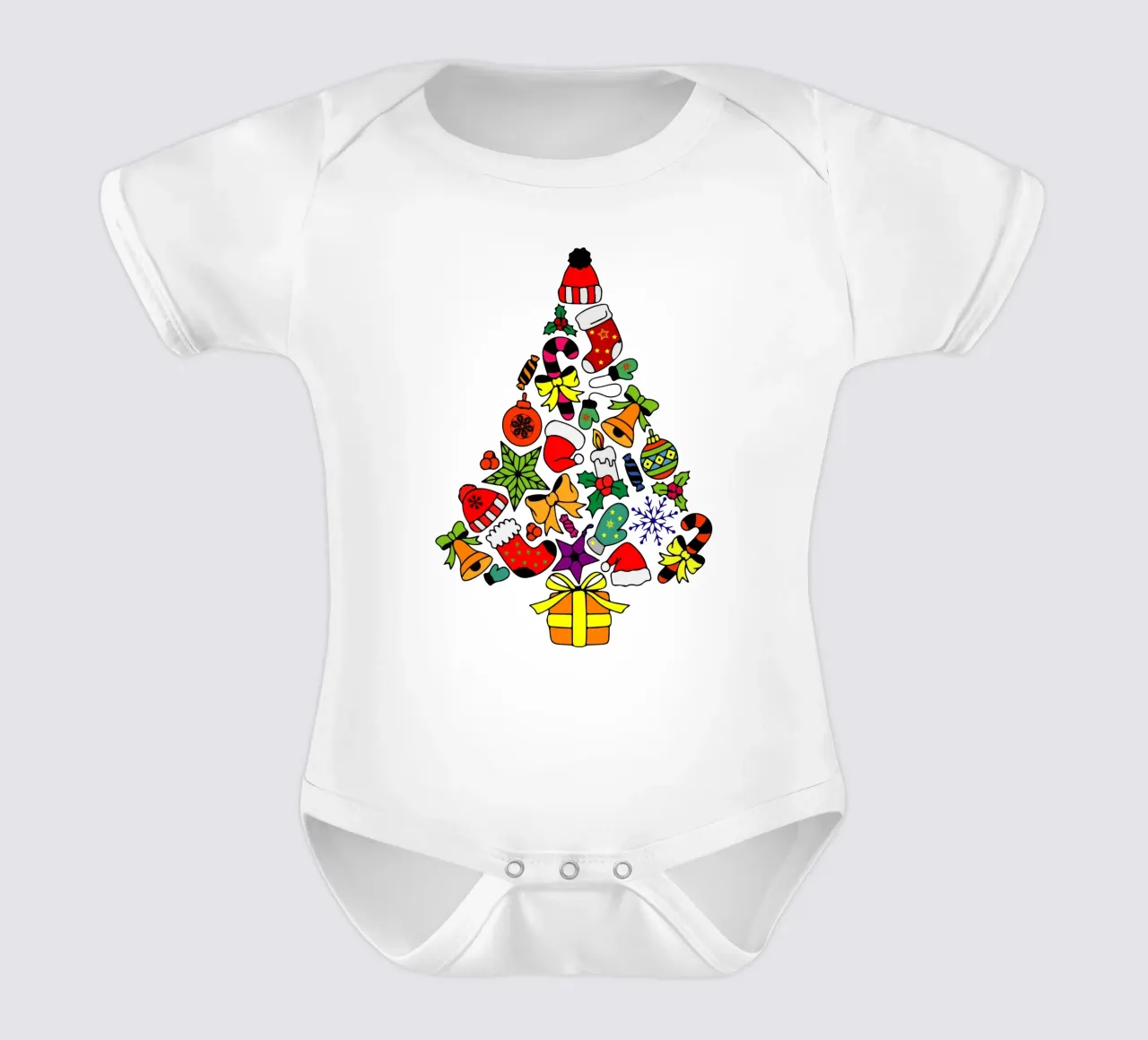 albero di natale art design body neonato maniche corte da onefeelshop