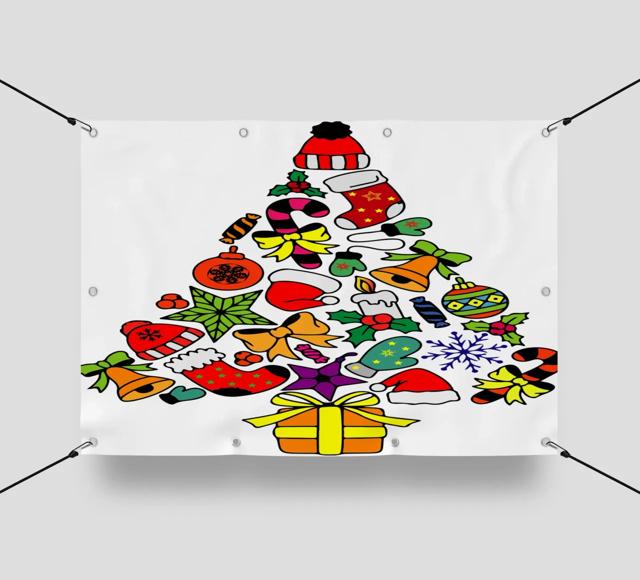 albero di natale art design telo in pvc da onefeelshop