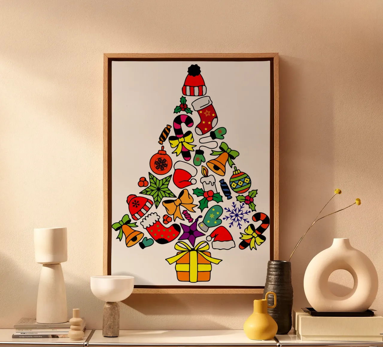albero di natale art design tela da onefeelshop