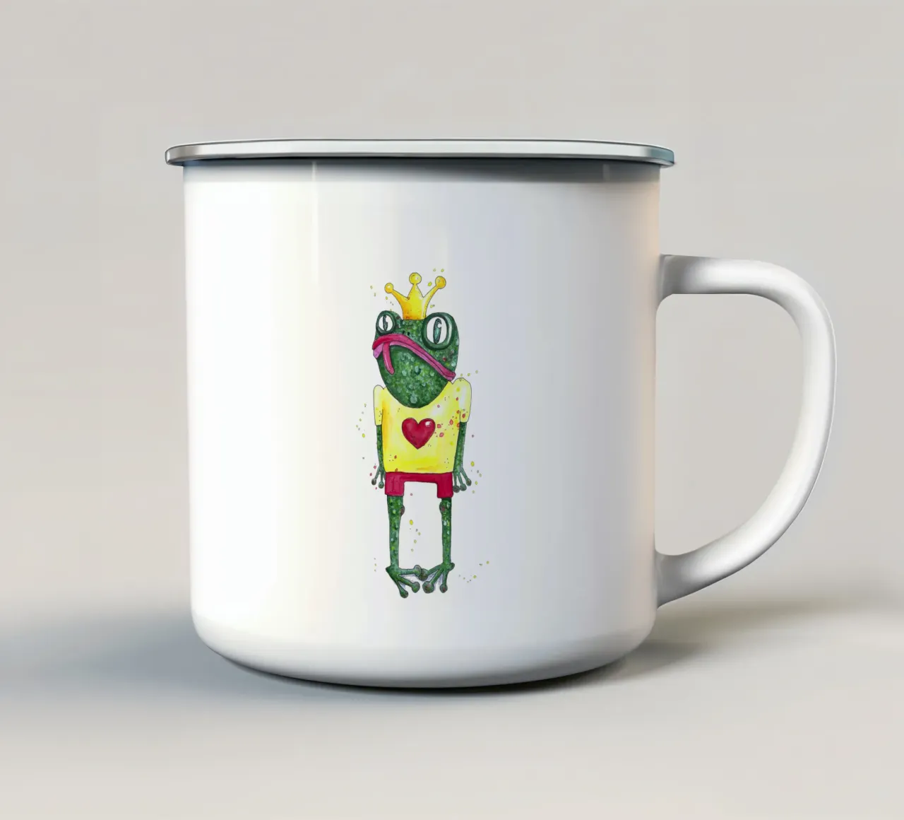 Rana divertente tazza in smalto da Illustration Raissa Oltmanns