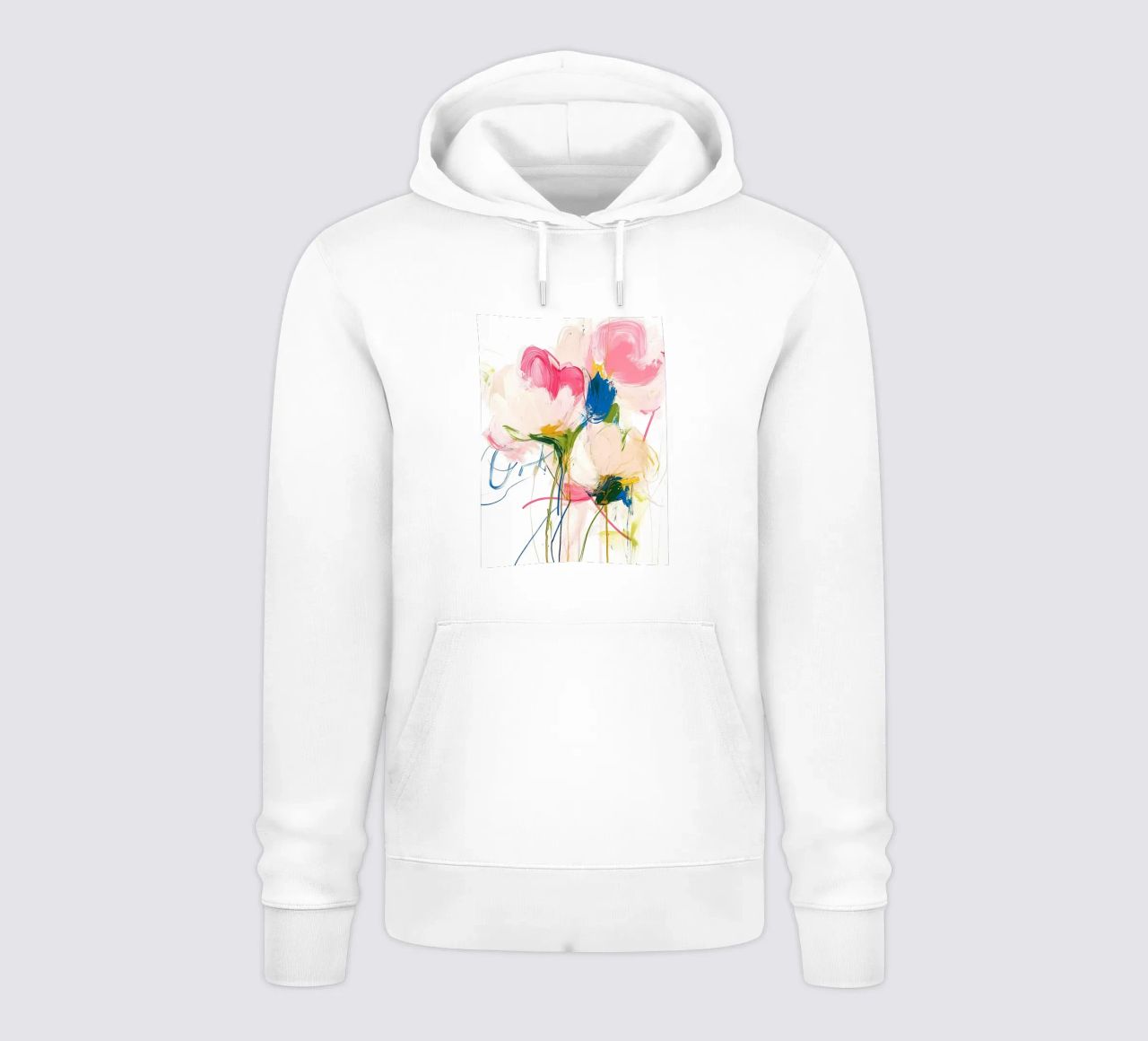 Abstrakte rosa Blumen Hoodie von Olga Wildrose