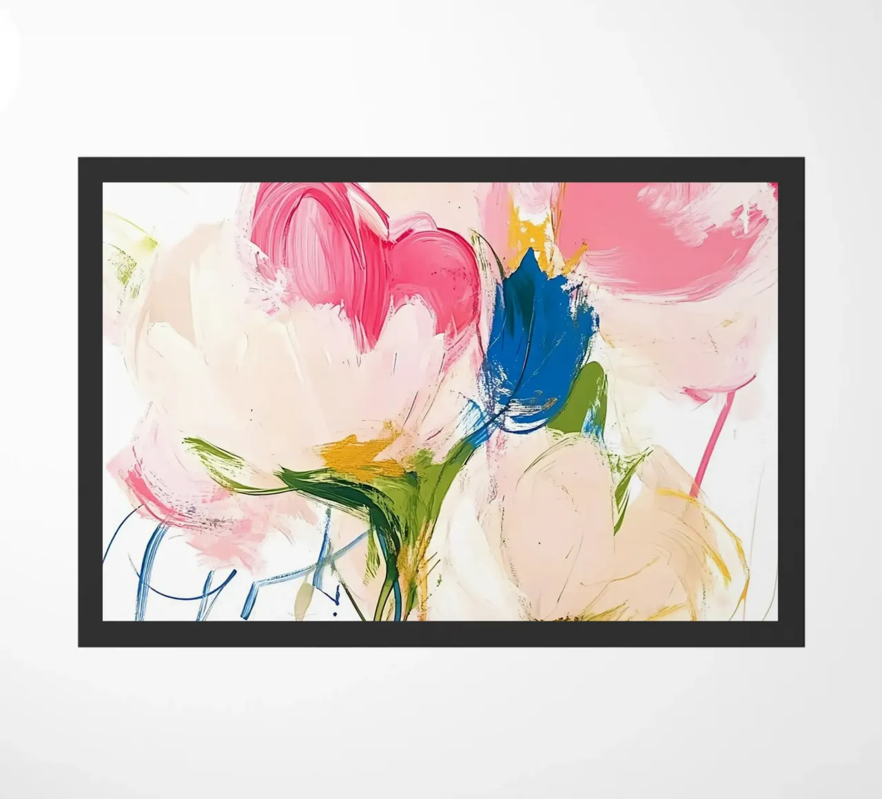 Fiori rosa astratti zerbino da Olga Wildrose