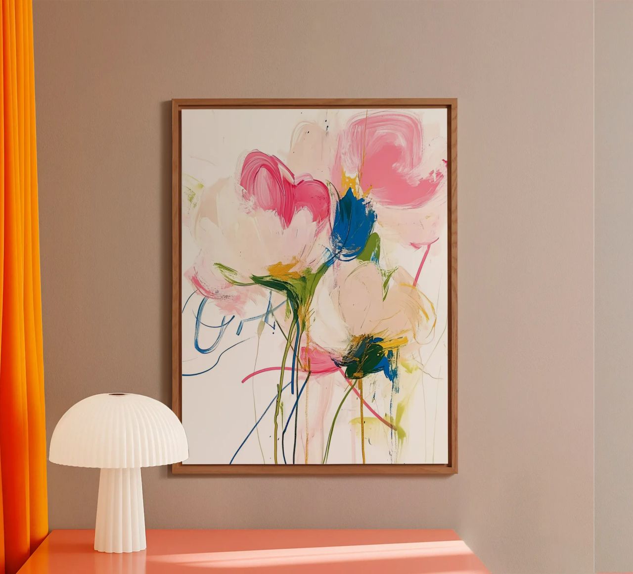 Abstrakte rosa Blumen Forex-Platte von Olga Wildrose