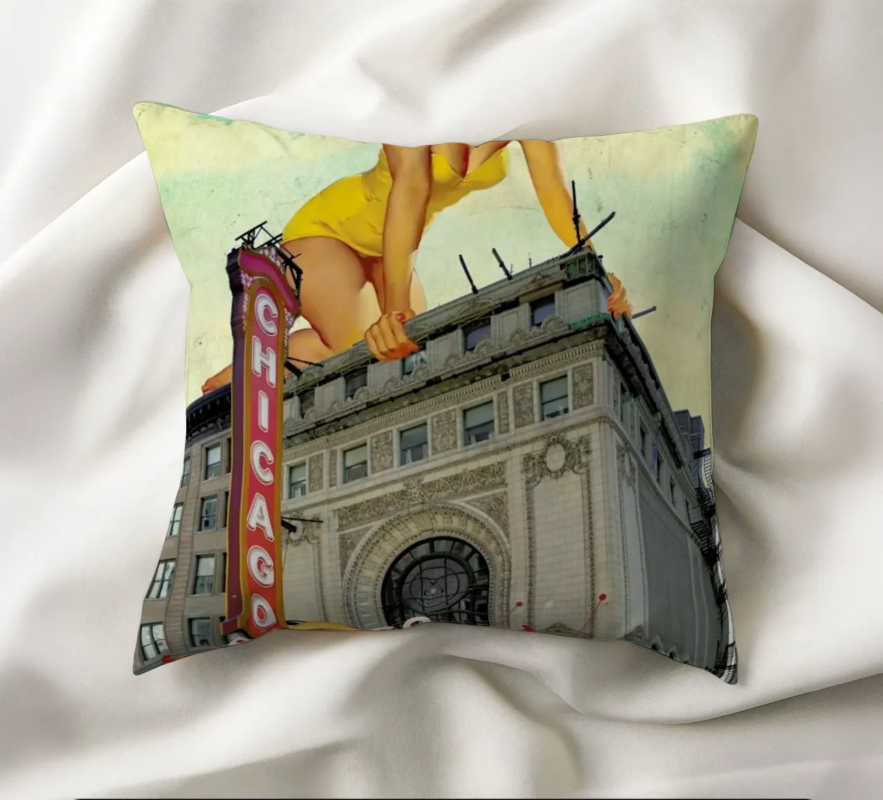 Chicago Pinup cuscino da Jason Brueck