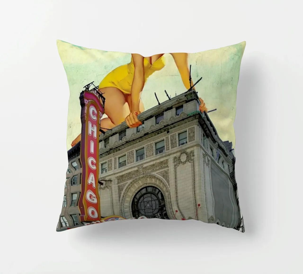 Chicago Pinup cuscino da Jason Brueck