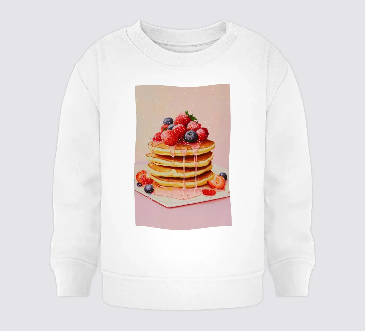 Pancake alla fragola felpa neonato da Melloi Art Print