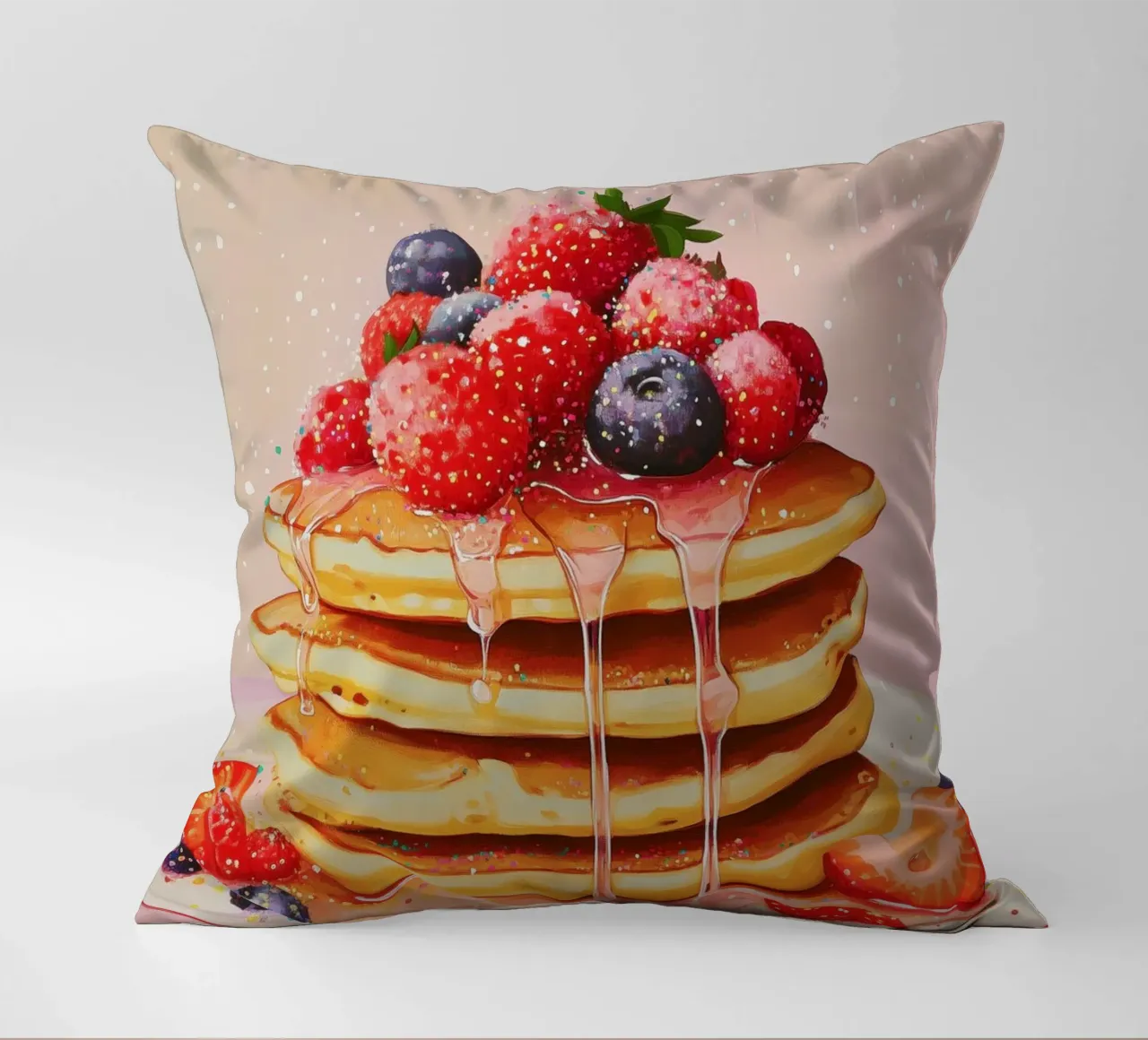 Pancake alla fragola cuscino da Melloi Art Print