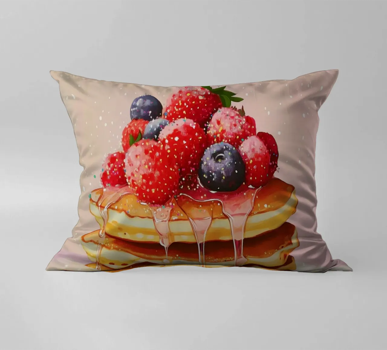 Pancake alla fragola cuscino da Melloi Art Print