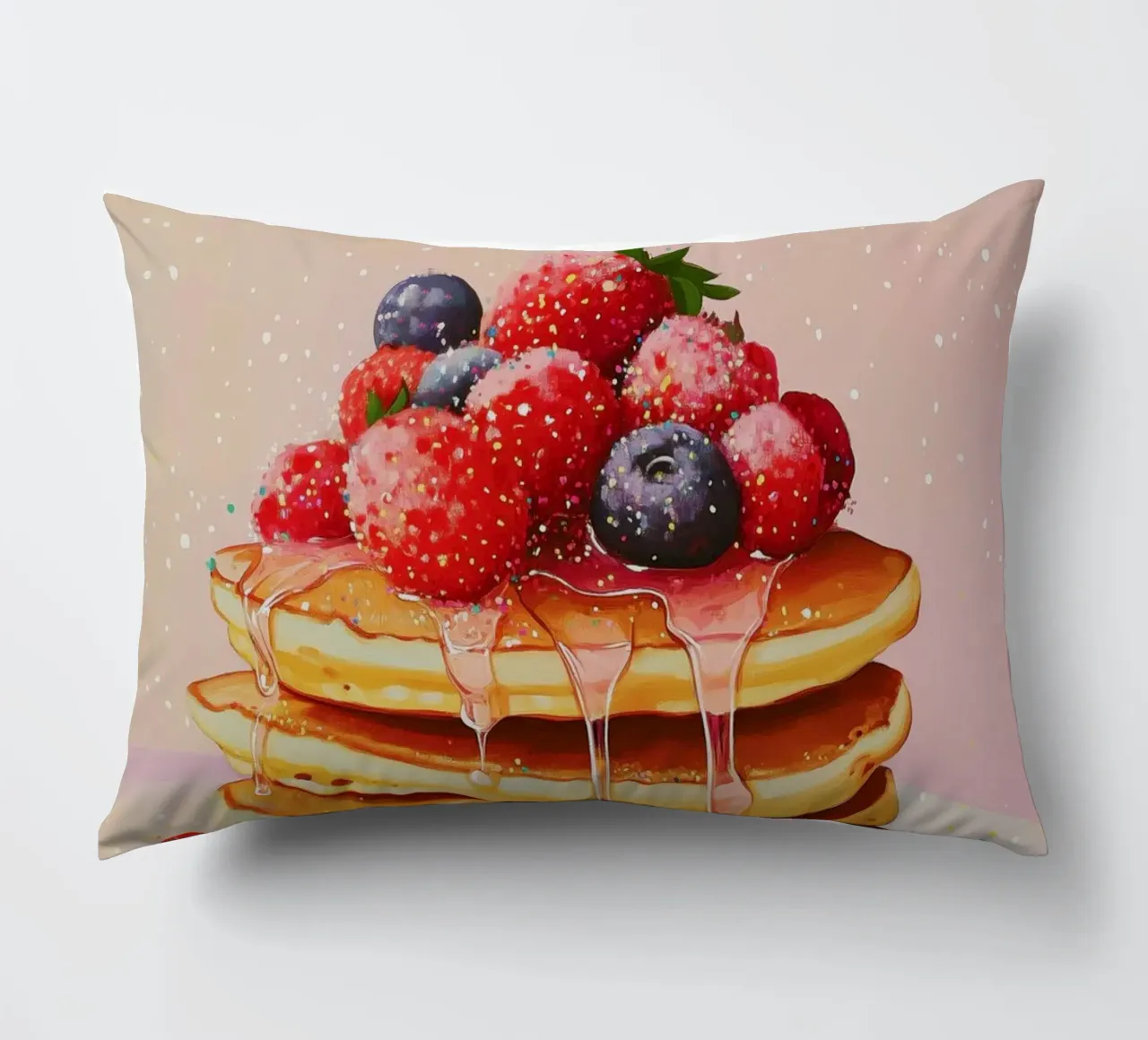 Pancake alla fragola cuscino da Melloi Art Print