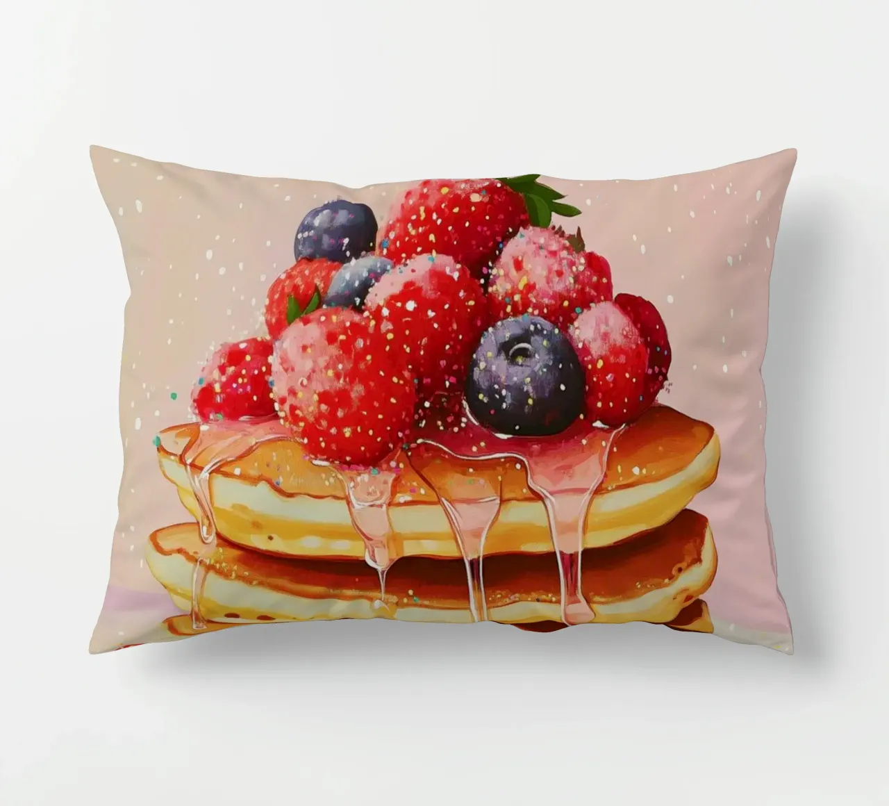 Pancake alla fragola cuscino da Melloi Art Print
