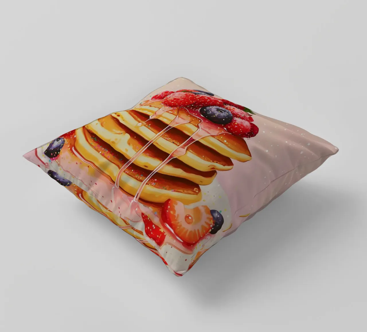 Pancake alla fragola cuscino da Melloi Art Print