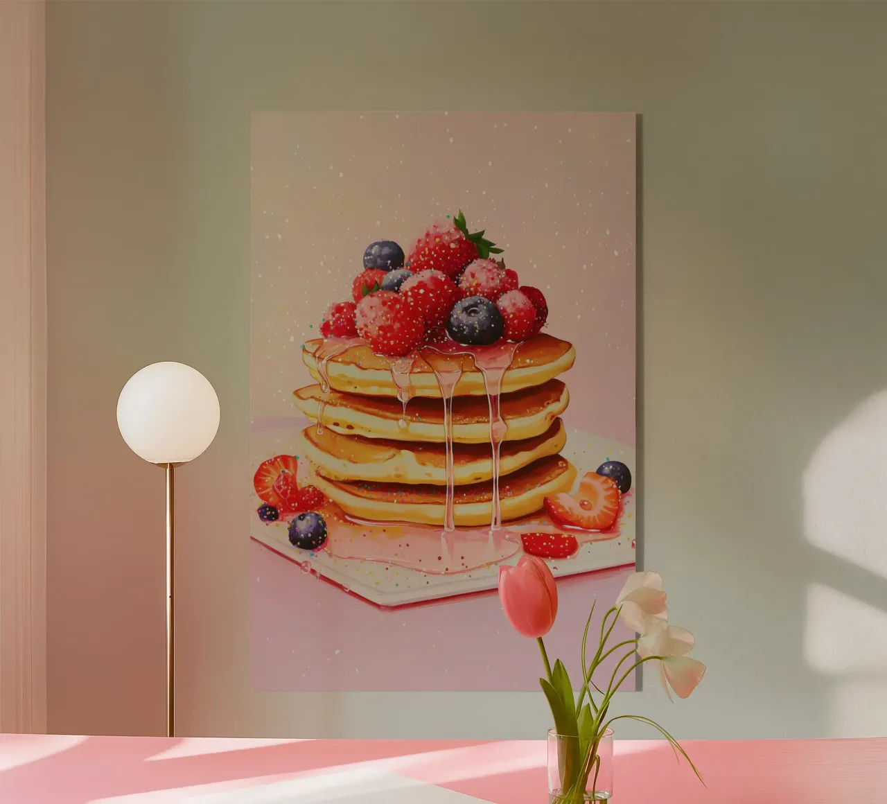 Pancake alla fragola plexiglass da Melloi Art Print