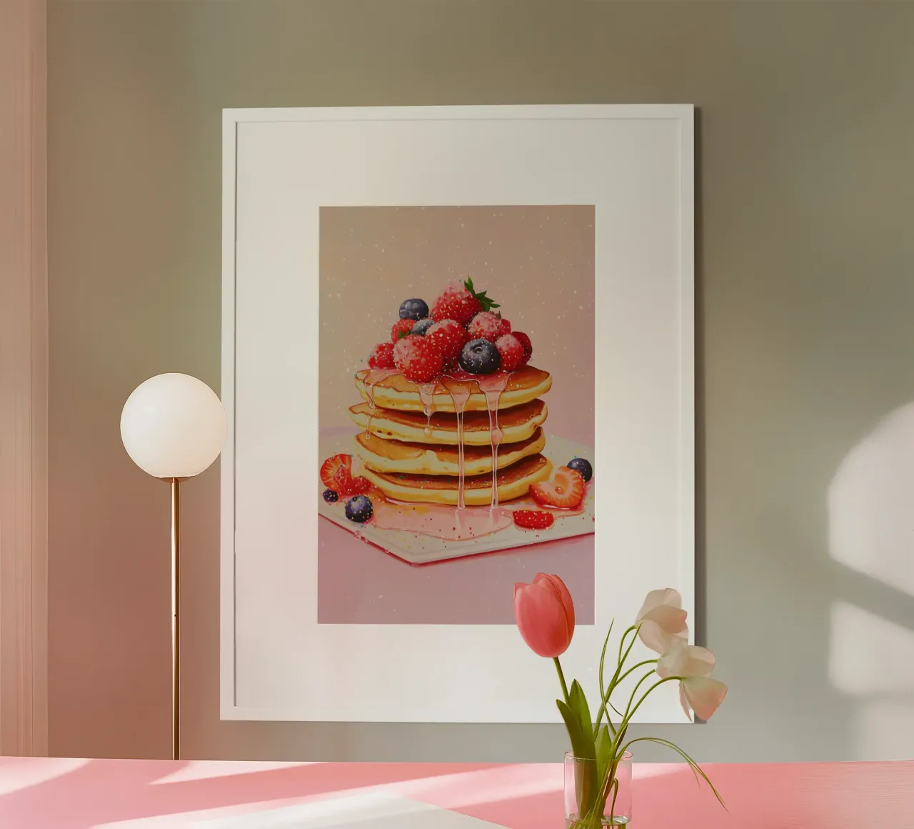 Pancake alla fragola carta hahnemühle da Melloi Art Print