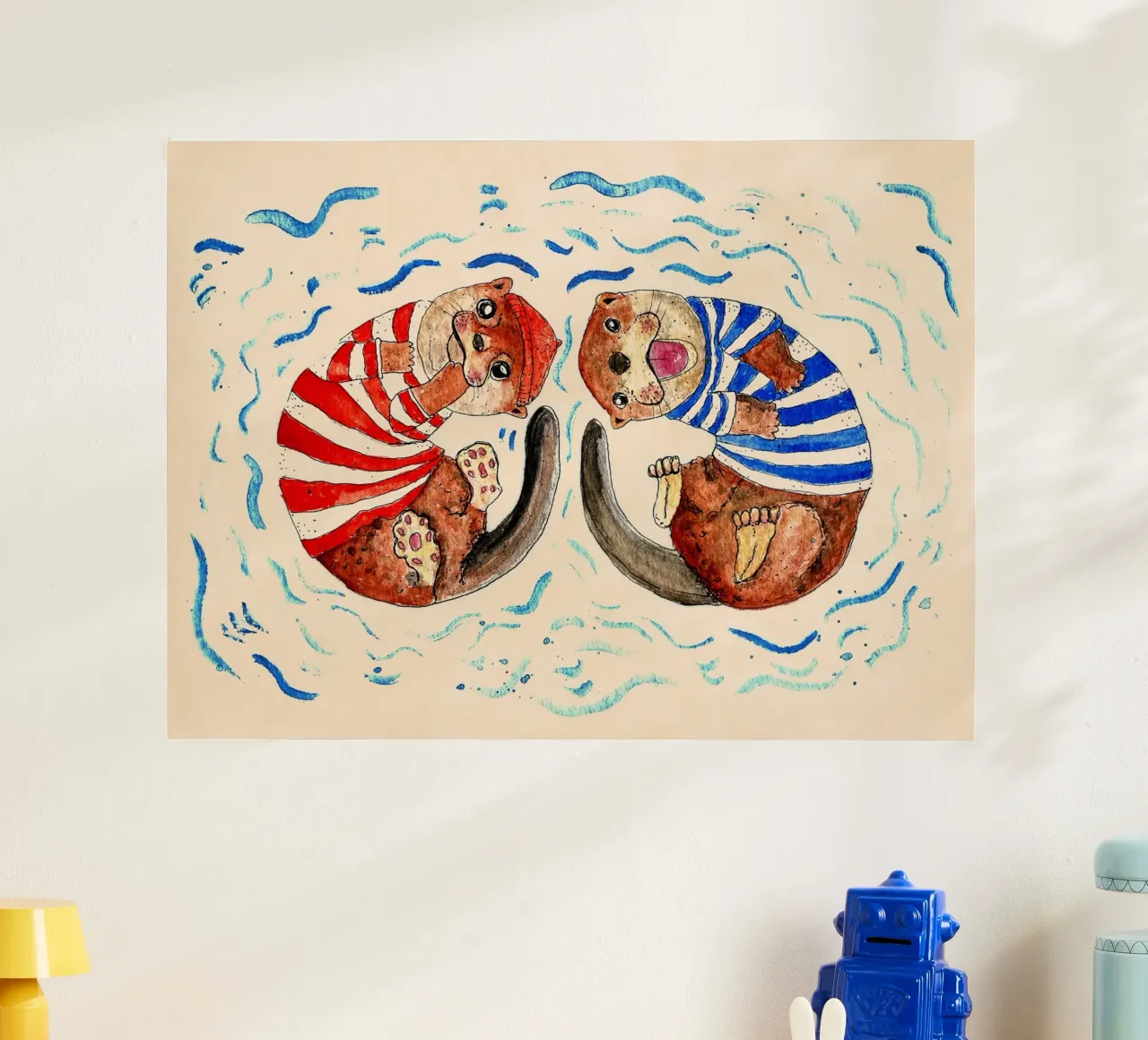 Amore per la lontra carta hahnemühle da Illustration Raissa Oltmanns