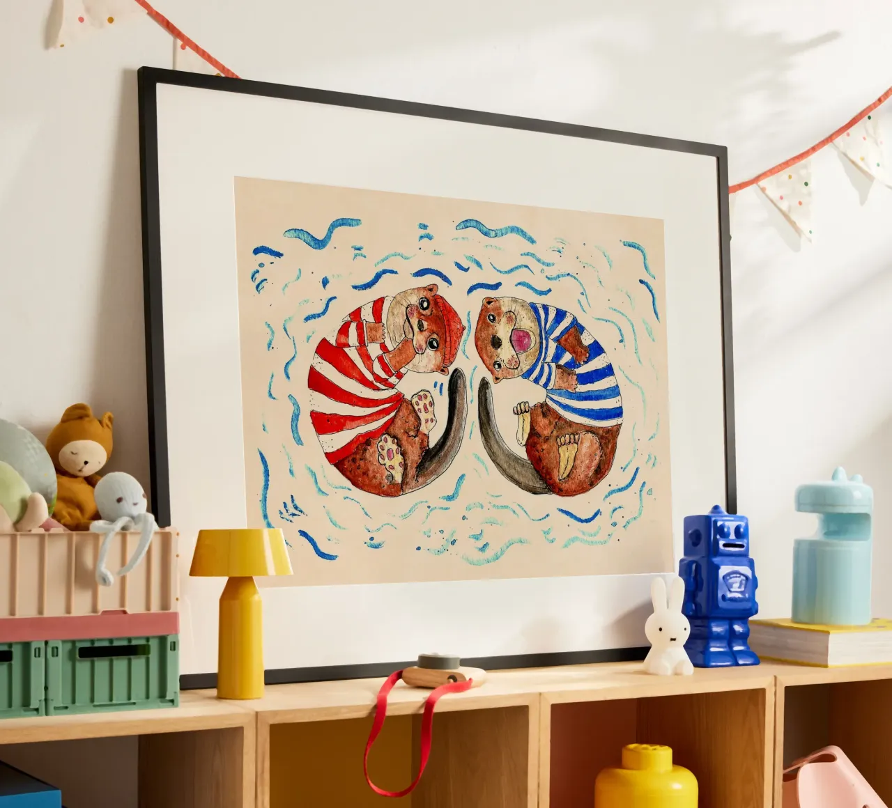 Amore per la lontra carta hahnemühle da Illustration Raissa Oltmanns