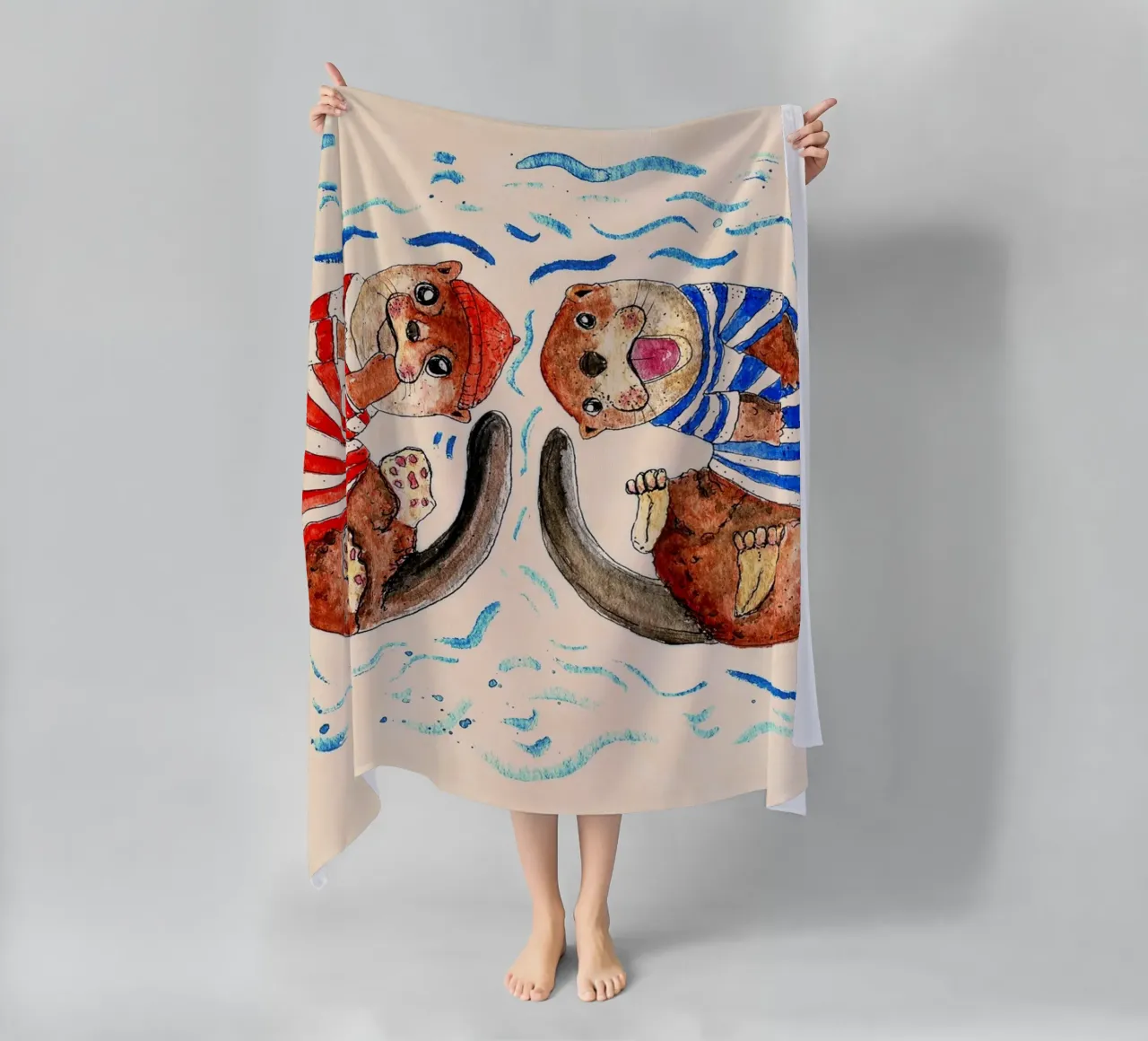Amore per la lontra telo mare da Illustration Raissa Oltmanns
