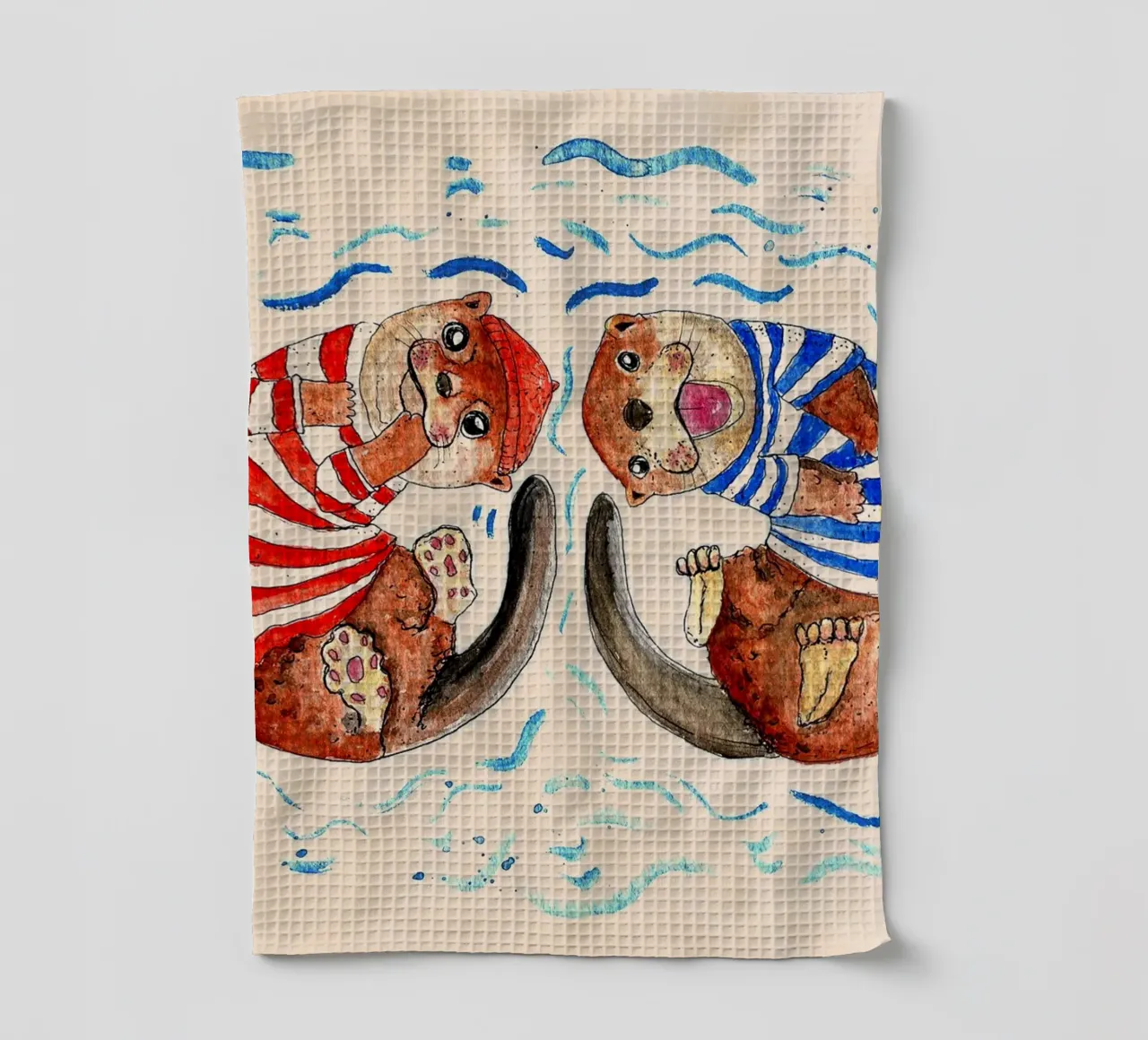 Amore per la lontra canovaccio da cucina da Illustration Raissa Oltmanns