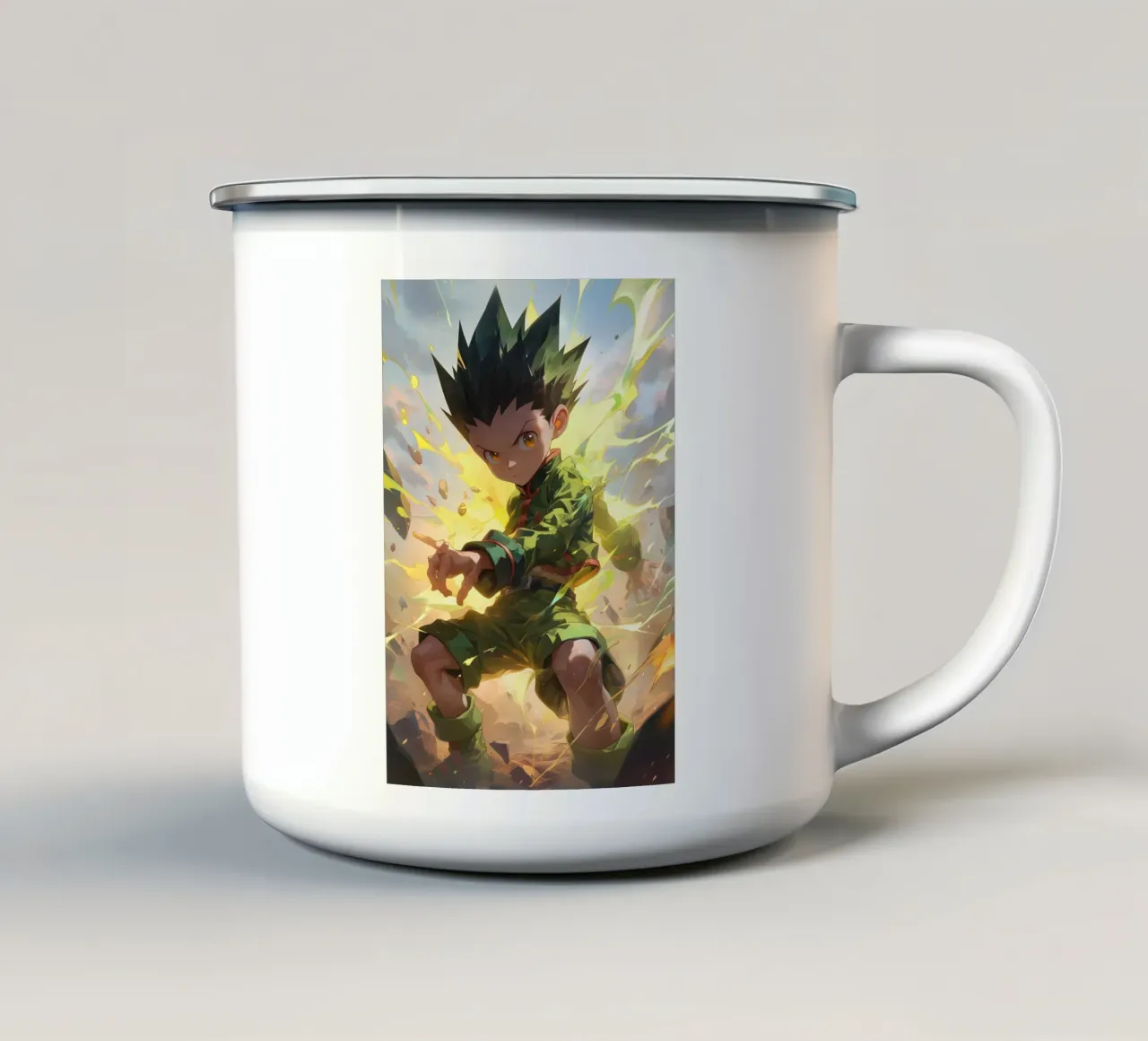 Gon Freecss hunter x hunter tazza in smalto da CreativeStudio