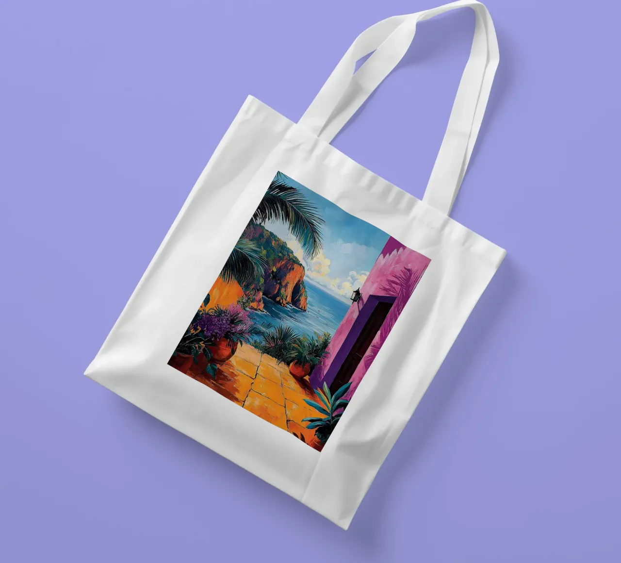 Bold Strokes of Joy borsa in juta da Nikis Art Studio