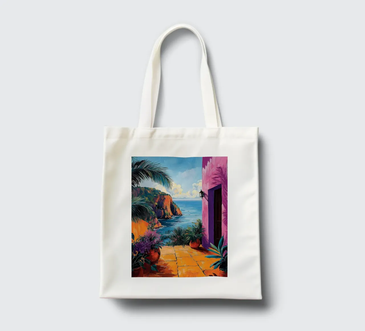 Bold Strokes of Joy borsa in juta da Nikis Art Studio