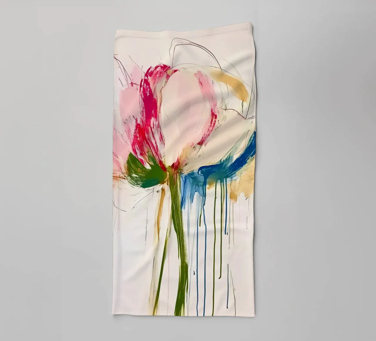 Fiore rosa astratto asciugamano da bagno da IamHomeStudio