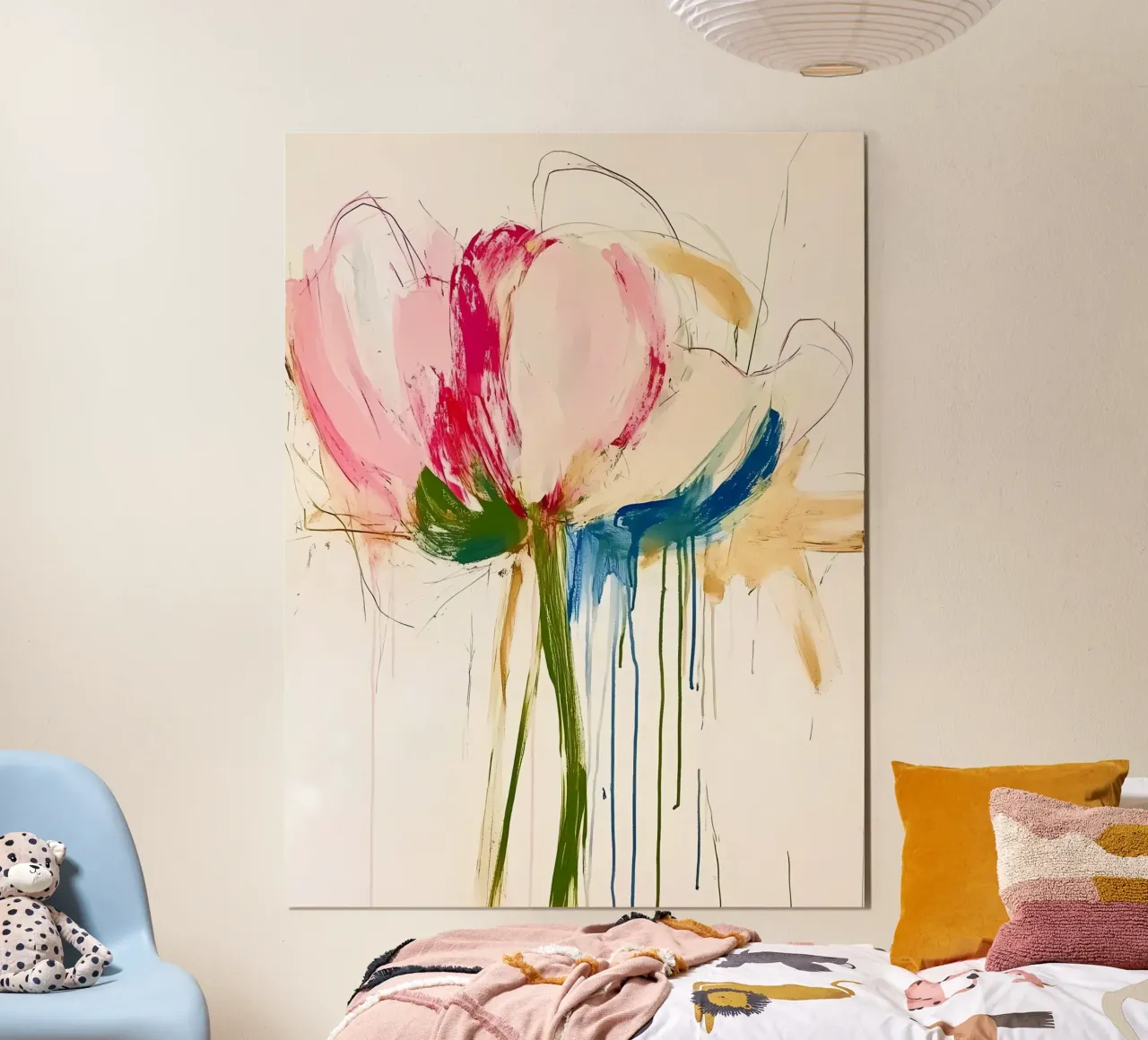Fiore rosa astratto poster da IamHomeStudio
