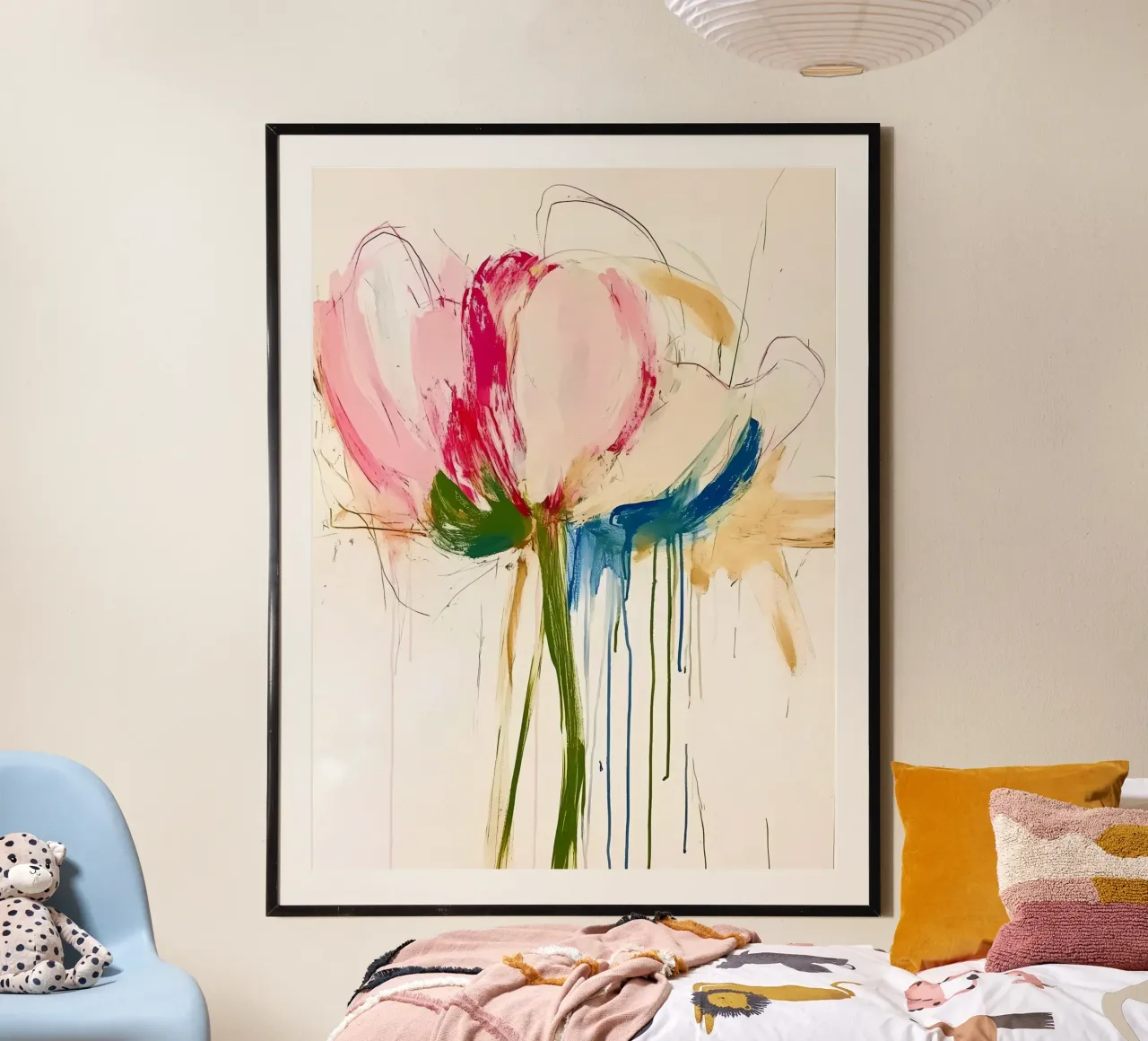 Fiore rosa astratto poster da IamHomeStudio