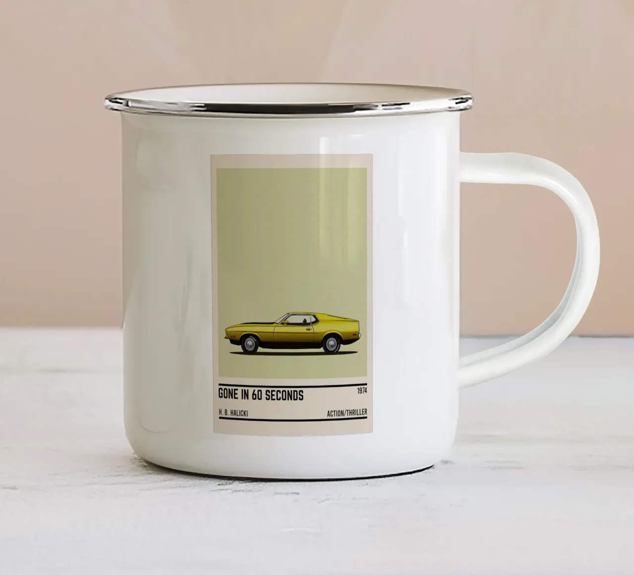 Gone in 60 Seconds (1974) car tazza in smalto da TheArtstudio