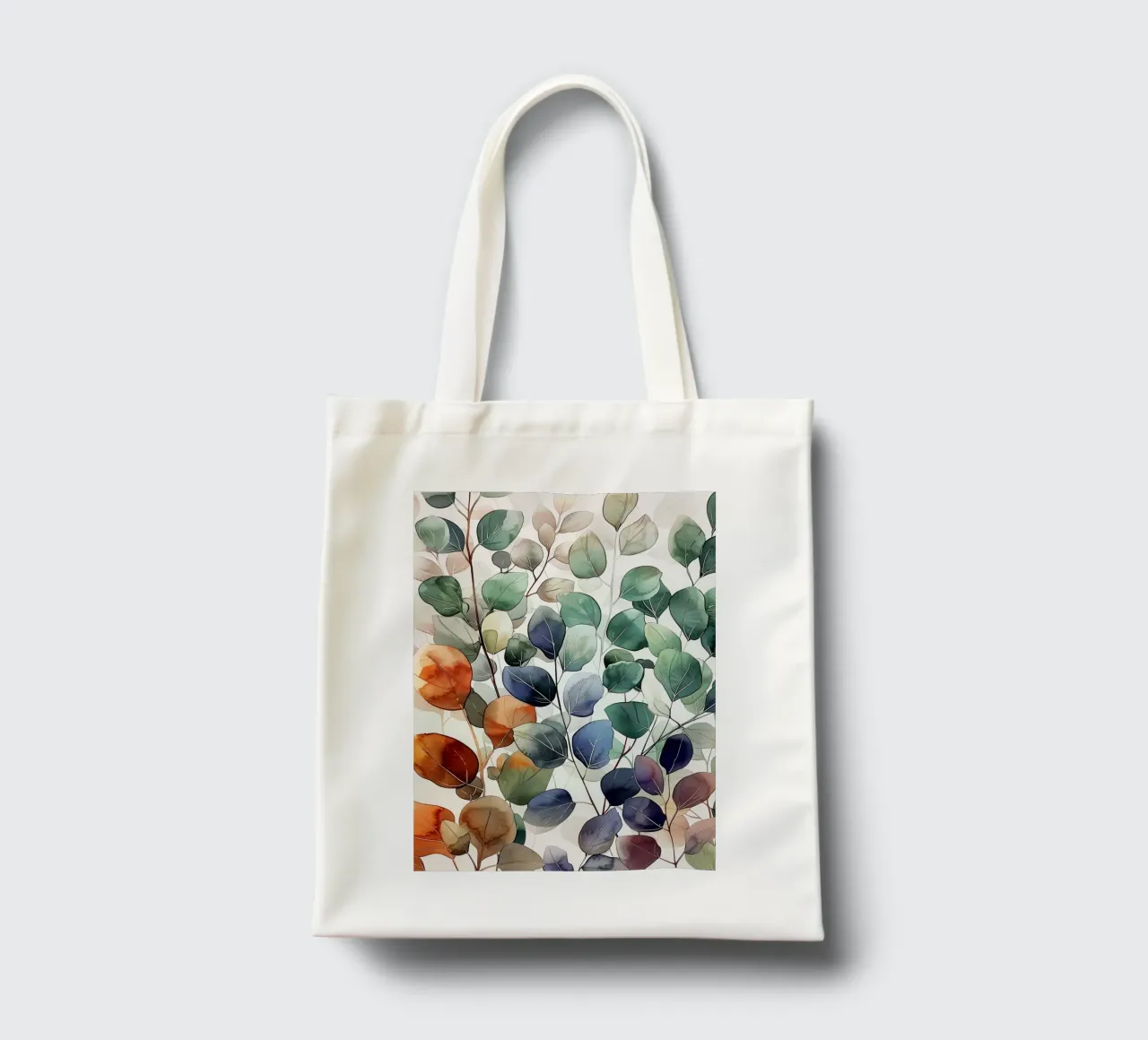 Nature flowers and leaves watercolor art tote bag by Justyna Jaszke JBJart