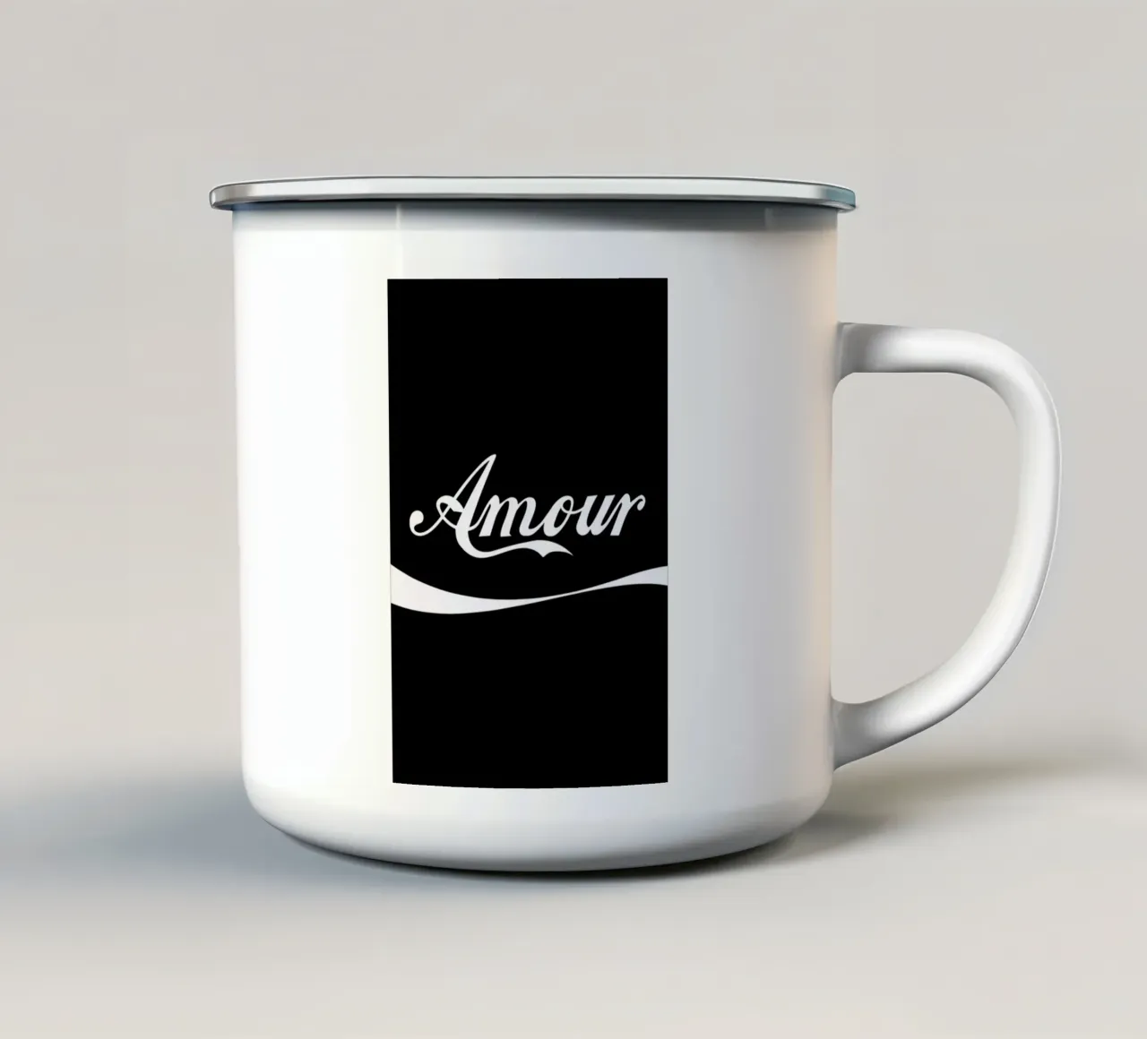 Amour Black tazza in smalto da FRAICHE