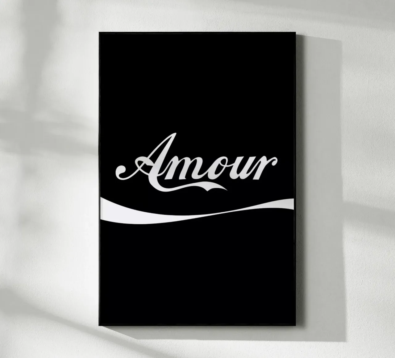 Amour Black acrylic glass by FRAICHE