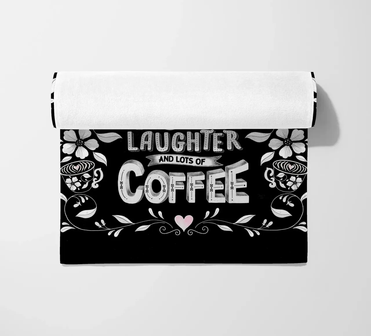 Kreide Lettering: Questa casa funziona con l'amore, le risate e il caffè telo mare da CalliLetters