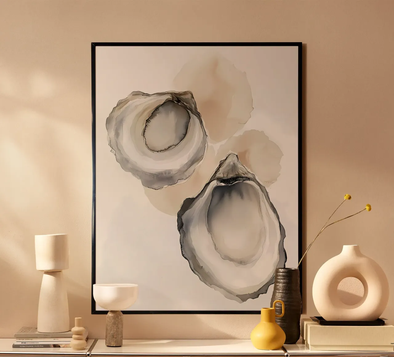 Oyster shells poster by IamHomeStudio