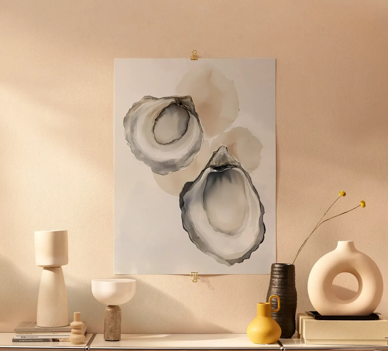 Oyster shells poster by IamHomeStudio