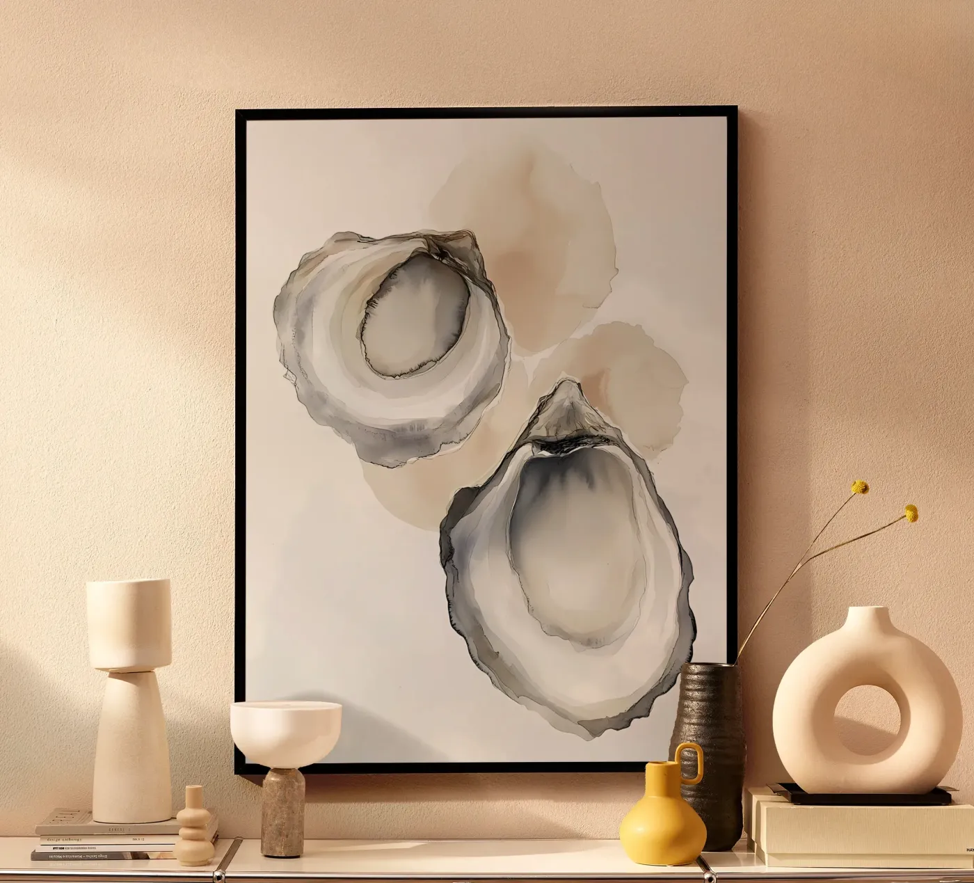 Oyster shells poster by IamHomeStudio