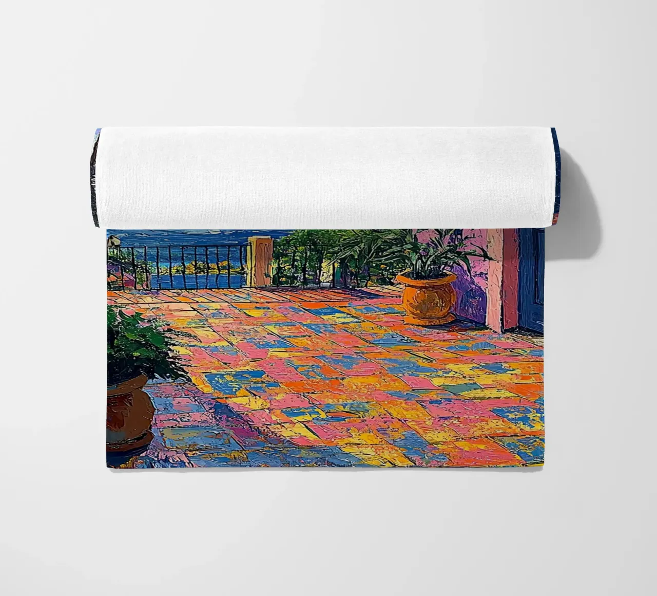 Matisse inspiriert "Fragmente einer lebendigen Seele" Strandtuch von Nikis Art Studio