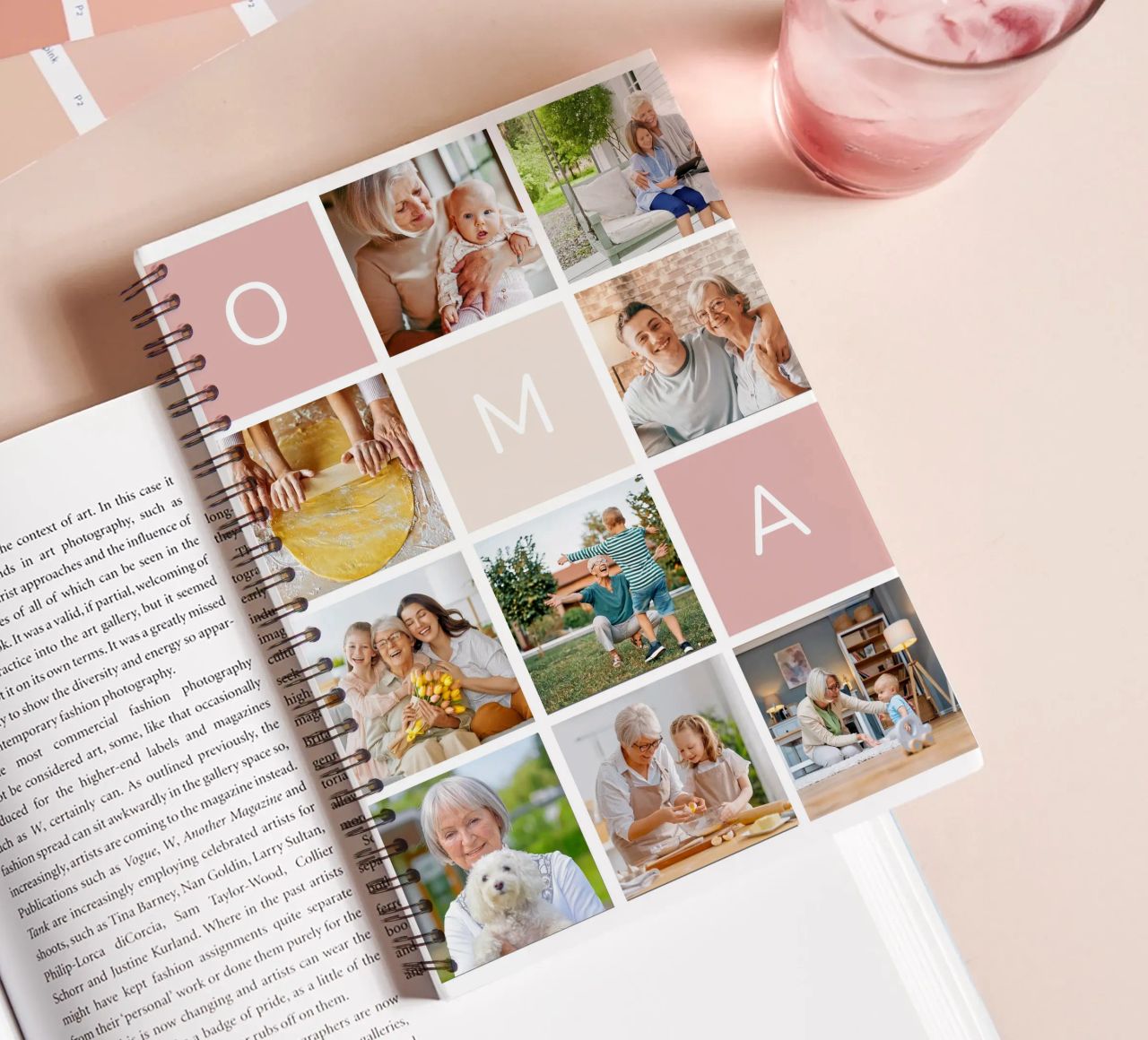Fotocollage für Oma Ringbuch von WORTSPIEL