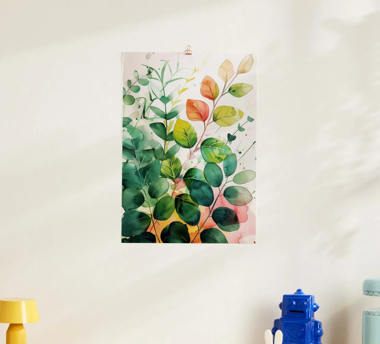 Natura fiori e foglie ad acquerello poster da Justyna Jaszke JBJart