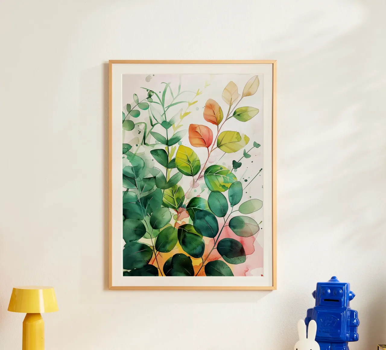 Natura fiori e foglie ad acquerello poster da Justyna Jaszke JBJart