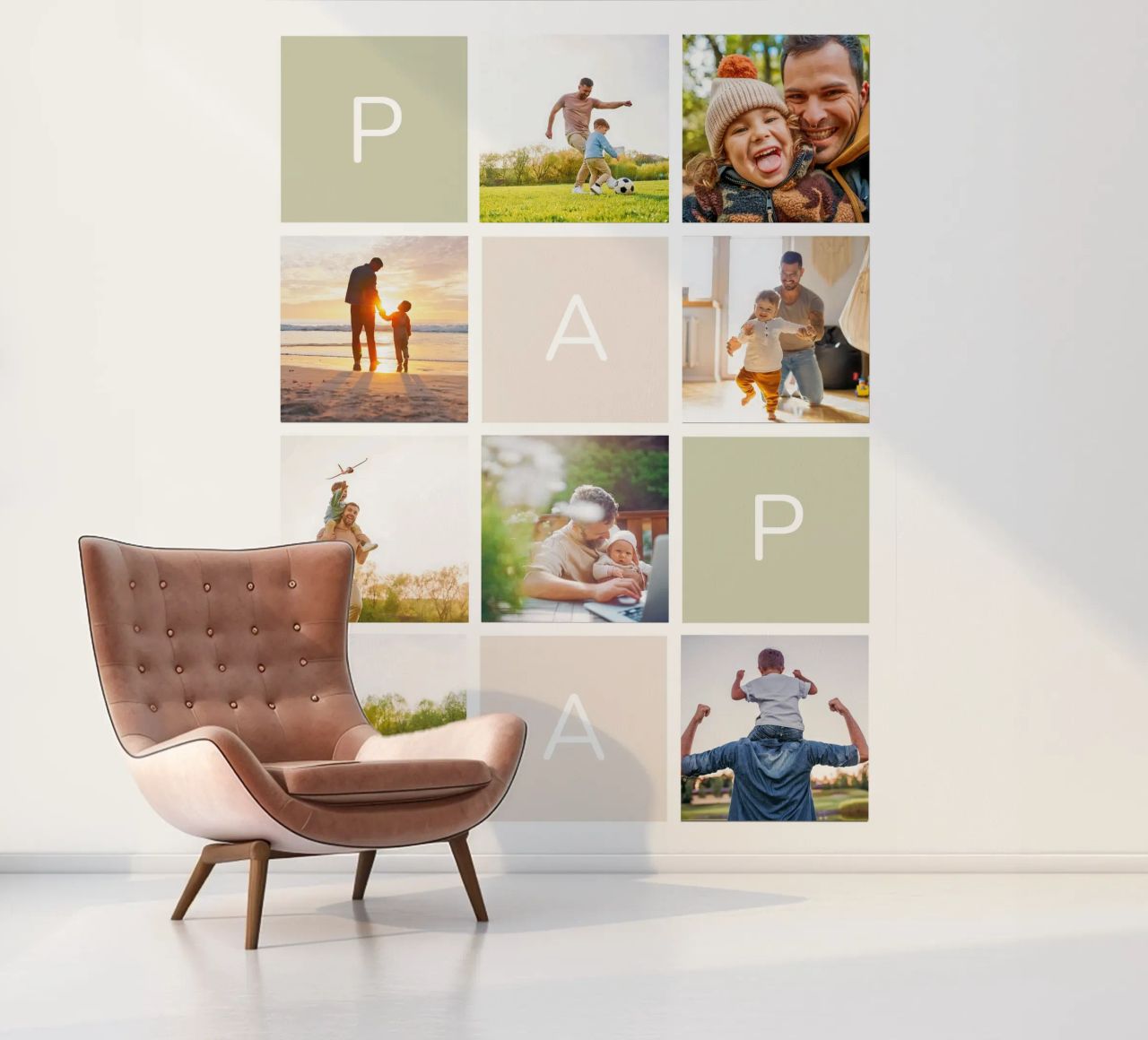 Fotocollage für Papa papier peint photo de WORTSPIEL
