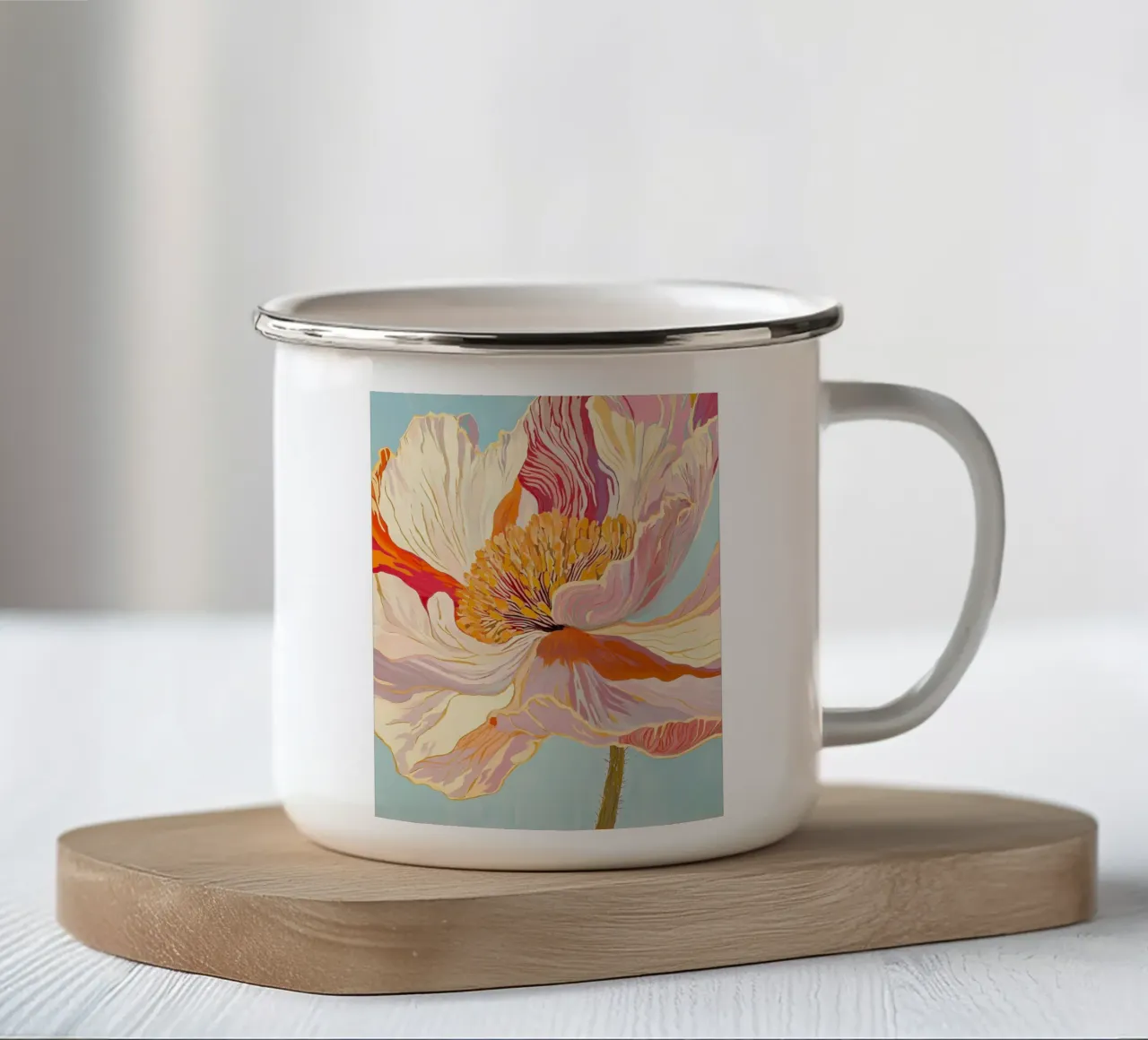 Fiore tazza in smalto da IamHomeStudio