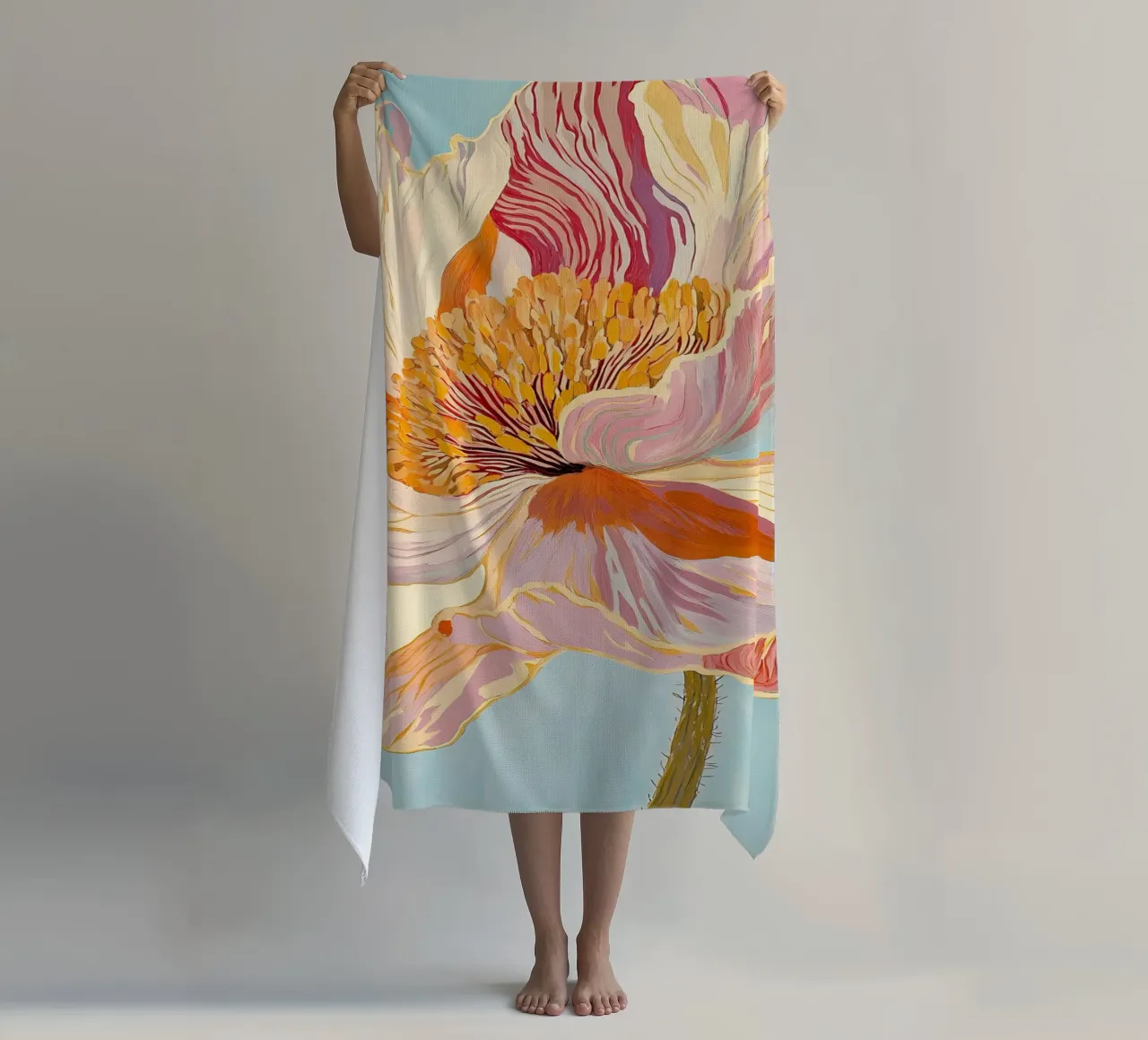 Fiore telo mare da IamHomeStudio