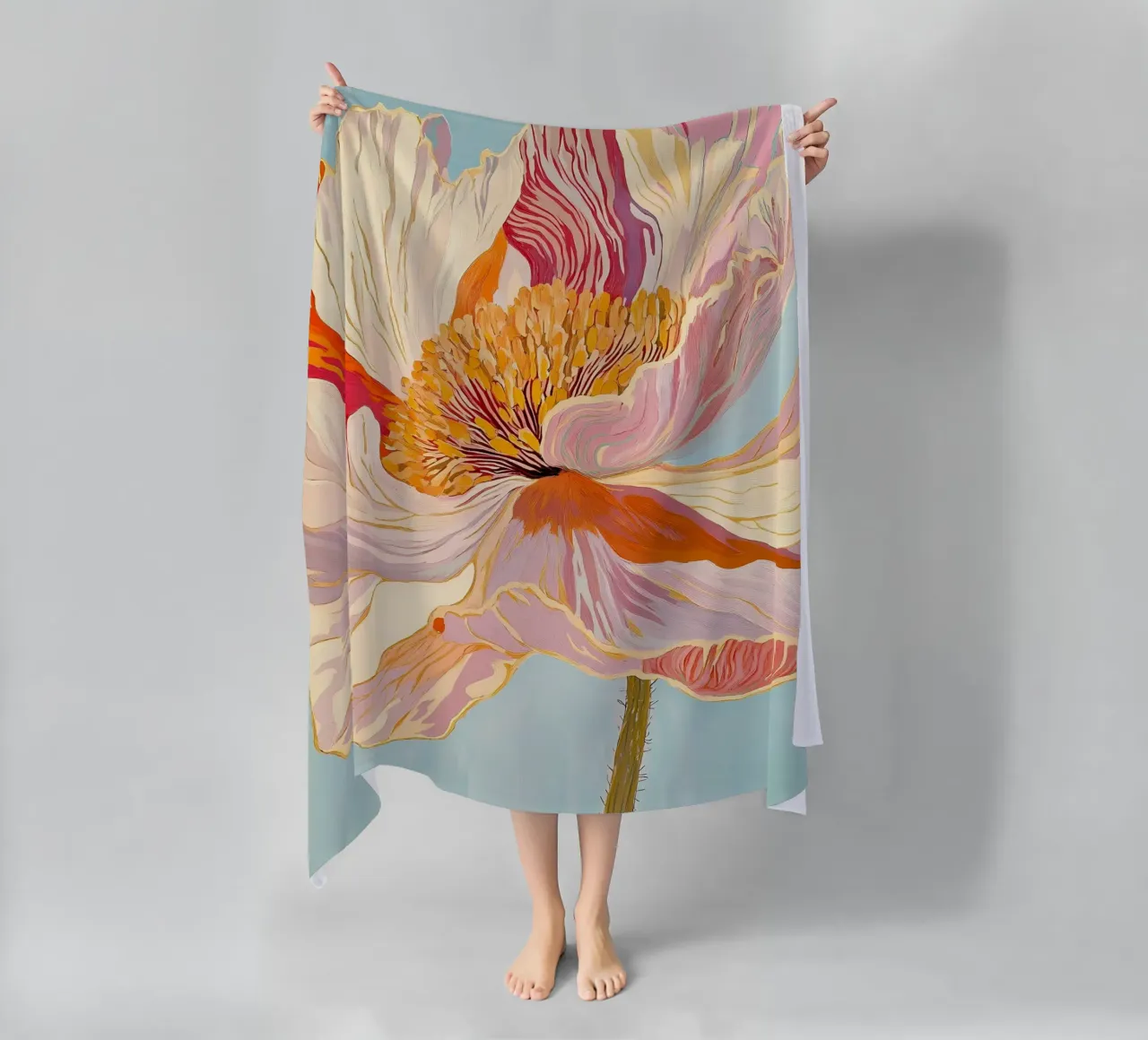 Fiore telo mare da IamHomeStudio