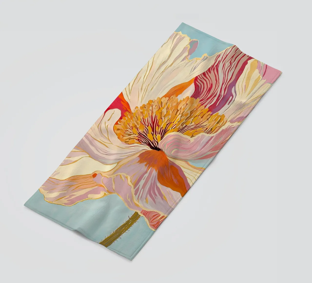 Fiore telo mare da IamHomeStudio