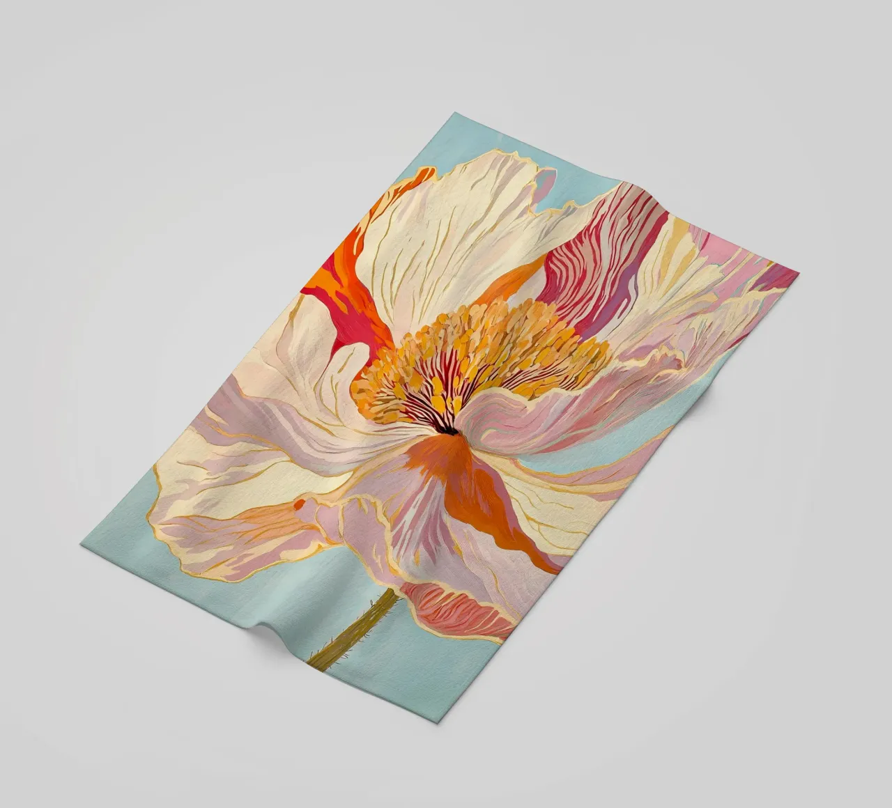 Fiore telo mare da IamHomeStudio