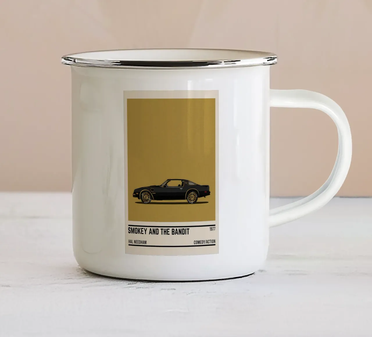 Smokey and the Bandit car movie tazza in smalto da TheArtstudio