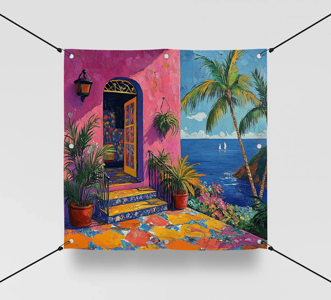Expressions in Vibrant Balance telo in pvc da Nikis Art Studio
